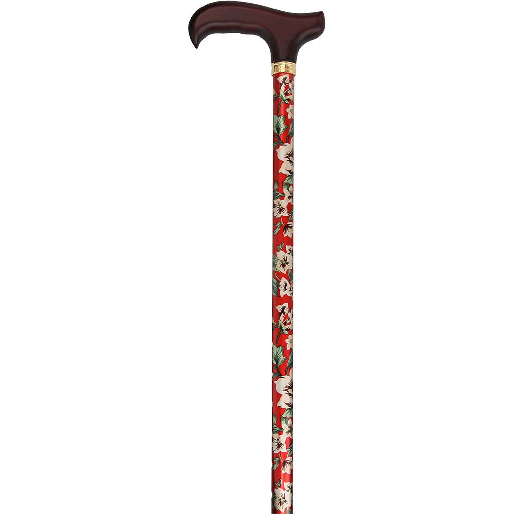 Royal Canes Crimson Beauty Standard Adjustable Cane w/ Able Tri Pod Base