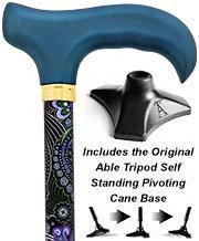 Royal Canes Purple Majesty Adjustable Derby Walking Cane w/ Able Tri Pod Base
