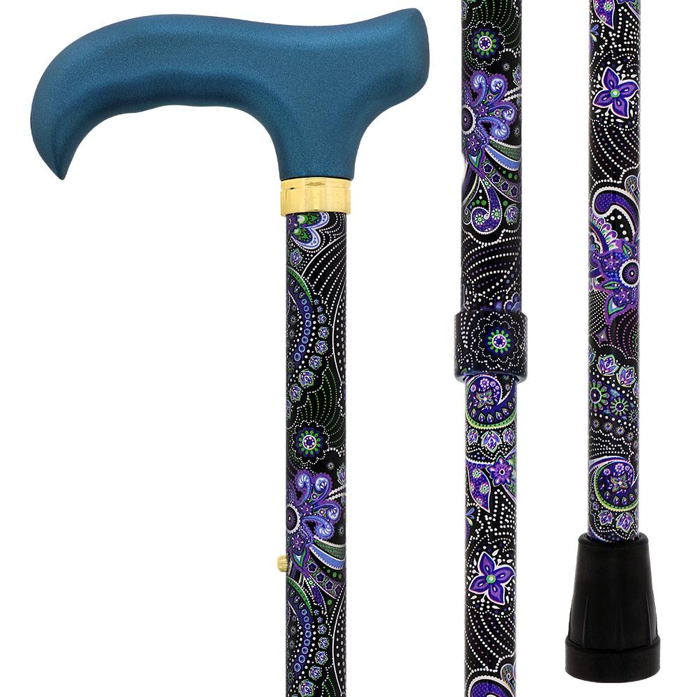 Royal Canes Purple Majesty Adjustable Derby Walking Cane w/ Able Tri Pod Base