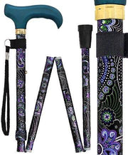 Royal Canes Purple Majesty Folding Adjustable Designer Derby w/ Able Tri Pod Base