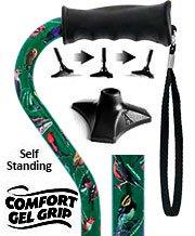 Royal Canes American Songbird Aluminum Adjustable Offset Walking Cane w/ Able Tripod Base