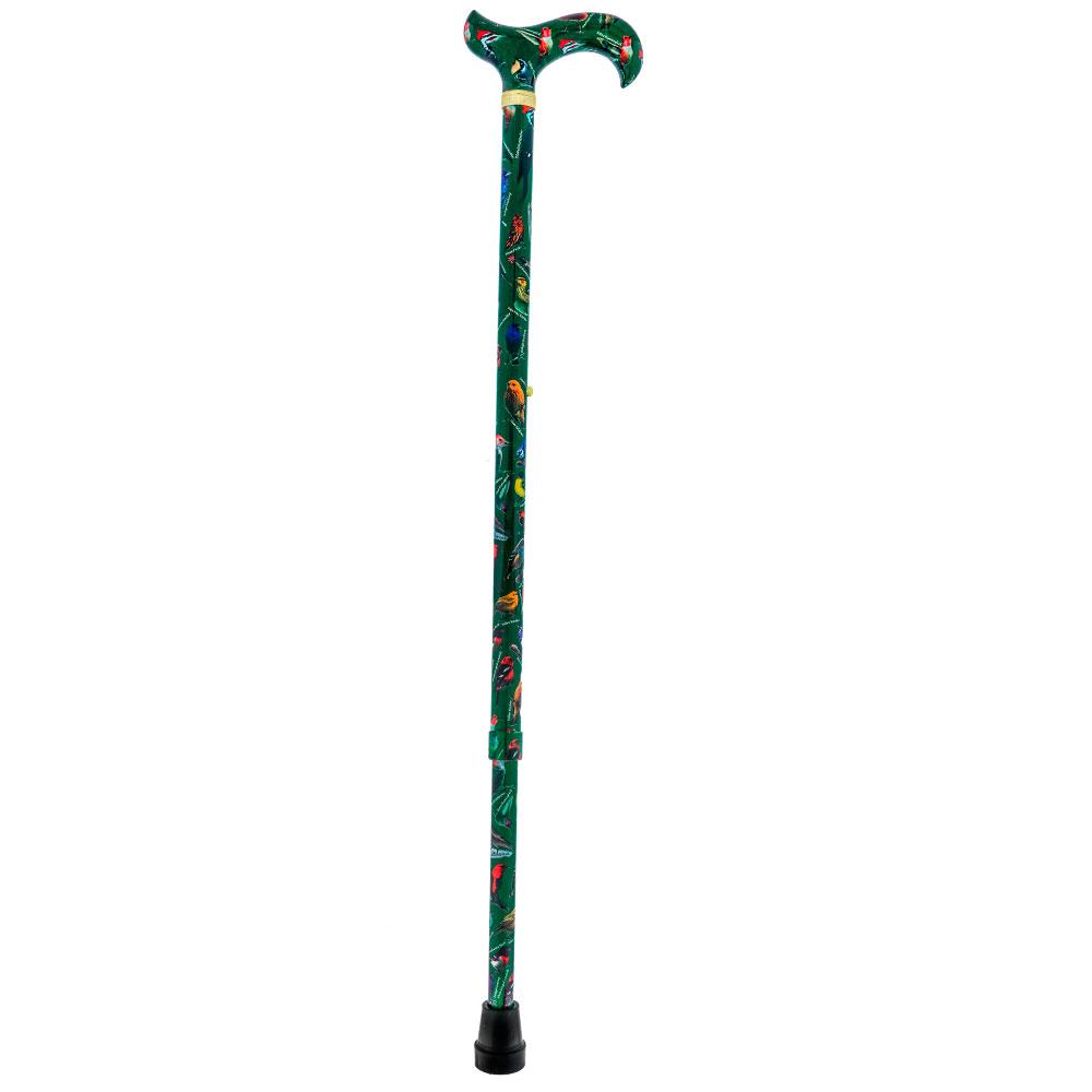 Royal Canes American Songbird Designer Adjustable Derby Walking Cane with Engraved Collar