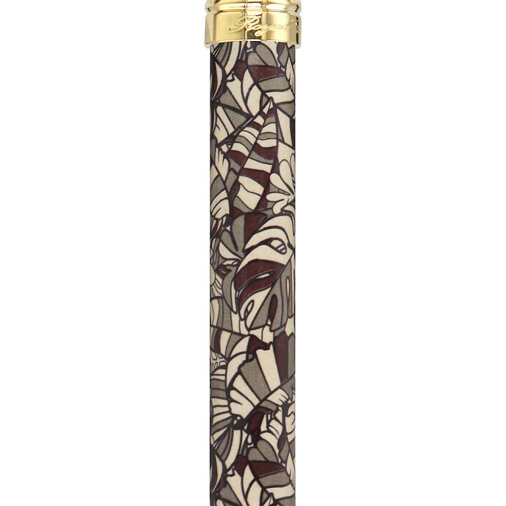 Royal Canes Bahama Leaf Adjustable Offset Walking Cane w/ Comfort Grip and Able Tripod Base