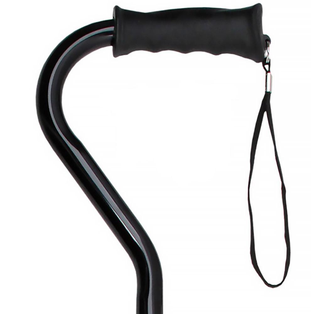 Royal Canes Black Aluminum Adjustable Offset Walking Cane