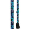 Royal Canes Blue Majestic Waves Offset Adjustable Walking Cane w/ Comfort Grip 2.0