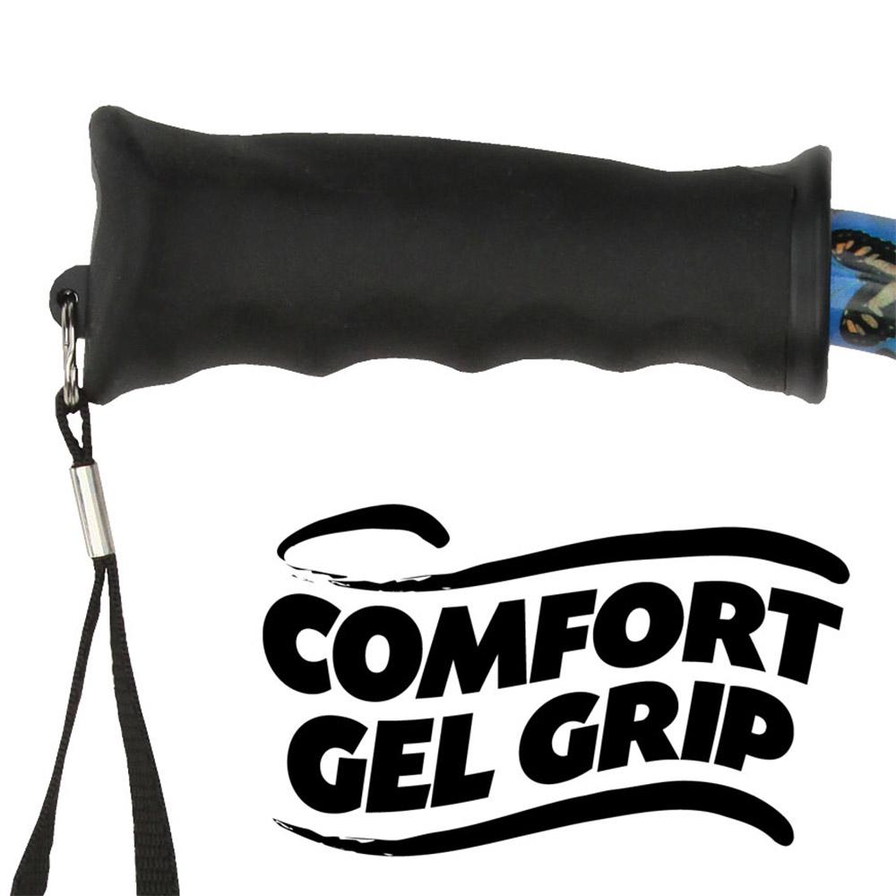 Royal Canes Butterfly Adjustable Offset Walking Cane w/ Comfort Grip and Able Tripod Base