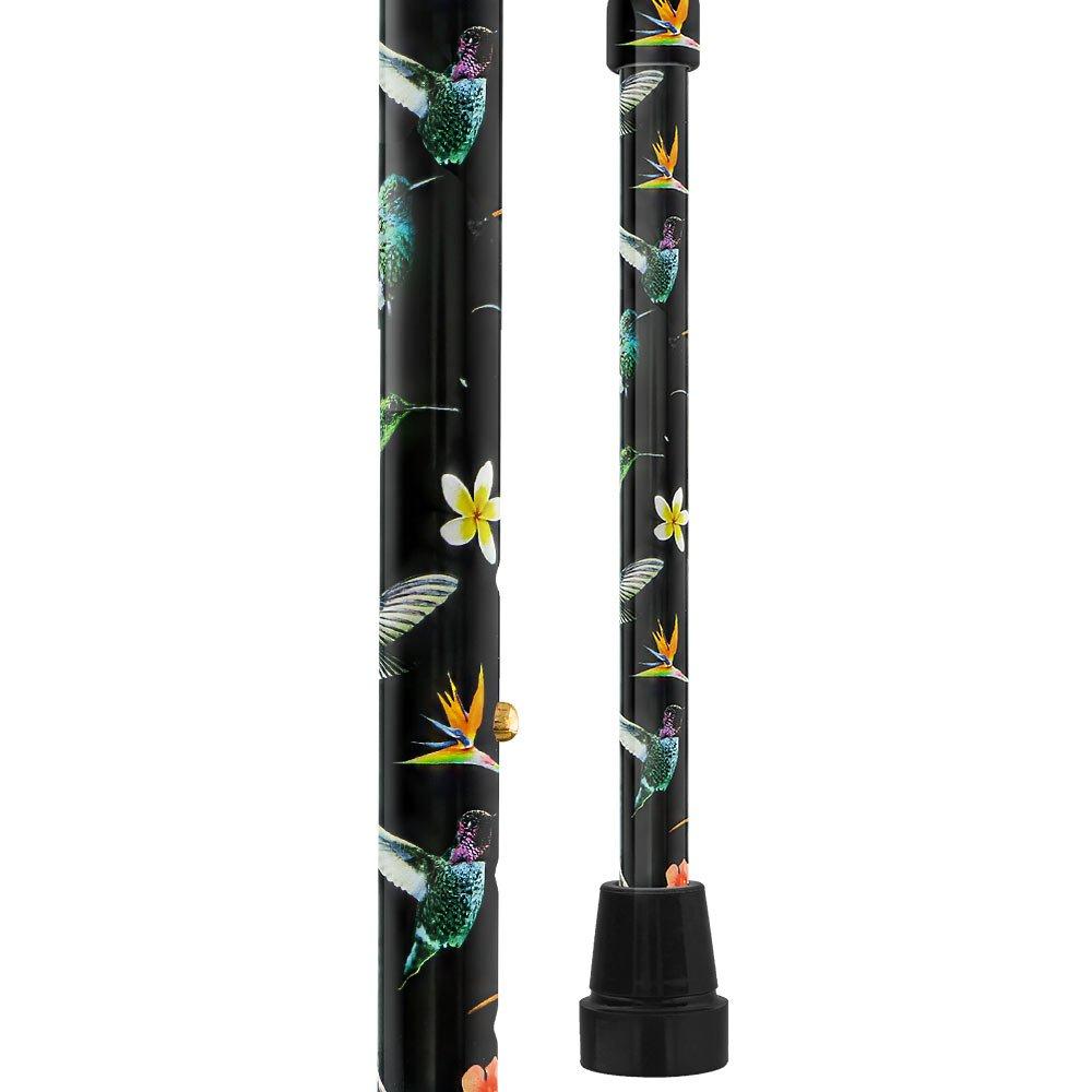 Royal Canes Flight of the Hummingbird Designer Derby Adjustable Walking Cane w/ Engraved Collar
