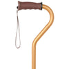 Royal Canes Gold Offset Adjustable Walking Cane with Comfort Grip