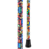 Royal Canes Mosaic Stained Window Adjustable Designer Derby Walking Cane with Engraved Collar