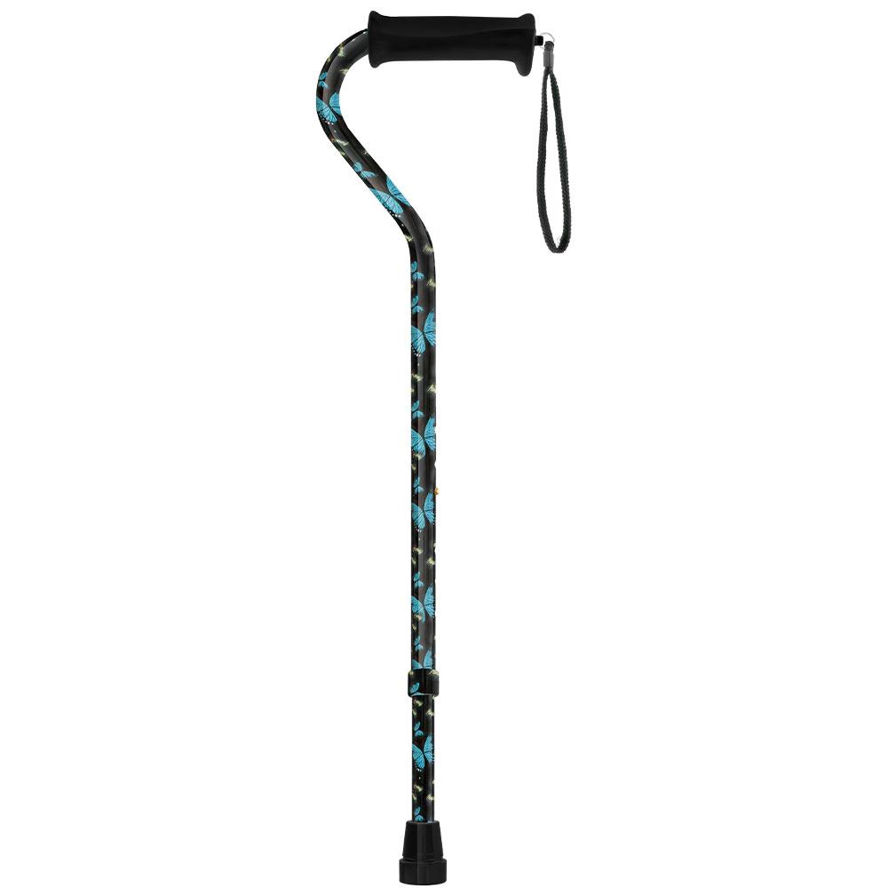 ERGONOMIC Extra Wide molded handle straight adjustable walking cane 30-39