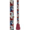 Royal Canes Red Majestic Waves Designer Derby Adjustable Walking Cane w/ Engraved Collar