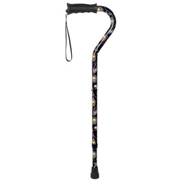 Royal Canes Skull and Snakes Offset Walking Cane with Comfort Grip