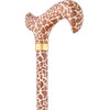 Royal Canes Wild Giraffe Designer Adjustable Derby Walking Cane with Engraved Collar