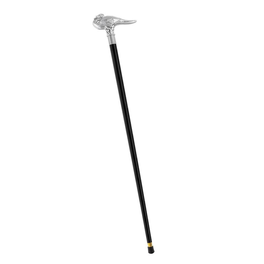 Royal Canes Silver 925r Swan Walking Stick w/ Black Beechwood Shaft | Agatha Christie's Poirot Cane