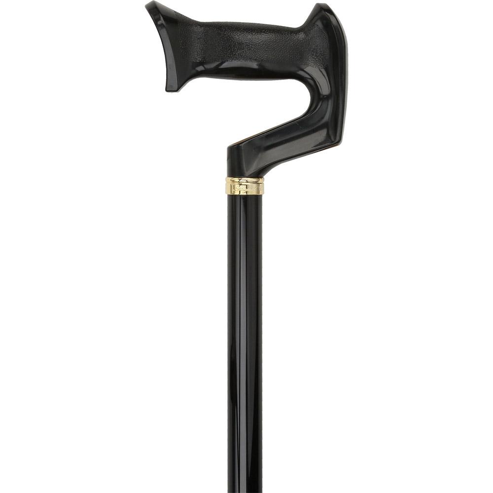 Royal Canes Black Adjustable Orthopedic Handle Walking Cane with Collar