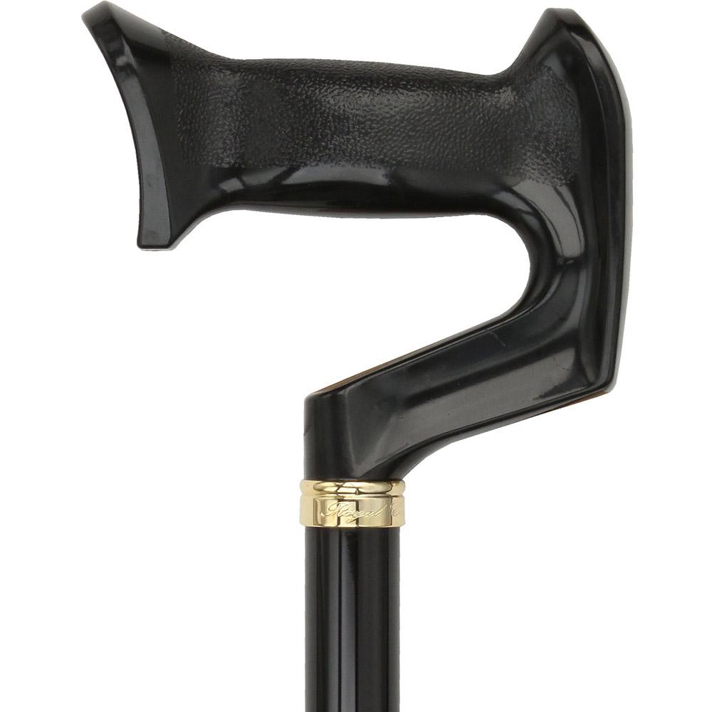 Royal Canes Black Adjustable Orthopedic Handle Walking Cane with Collar
