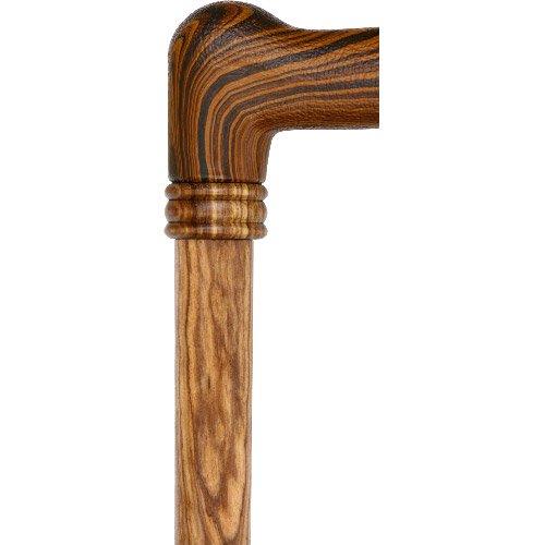 Royal Canes Palm Grip Walking Cane With Zebrano Wood Shaft and Wooden Collar