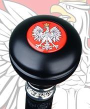 Royal Canes Polish Eagle Knob Walking Stick With Black Beechwood Shaft and Pewter Collar