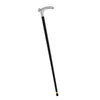 Royal Canes Silver 925r Stag Horn Replica Walking Cane with Black Beechwood Shaft and Collar