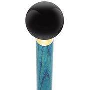 Royal Canes Black Void Round Knob Cane w/ Custom Color Ash Shaft & Collar