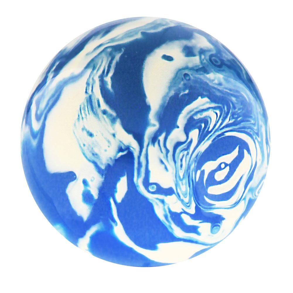 Royal Canes Blue & White Cream Swirl Round Knob Cane w/ Custom Color Ash Shaft & Collar