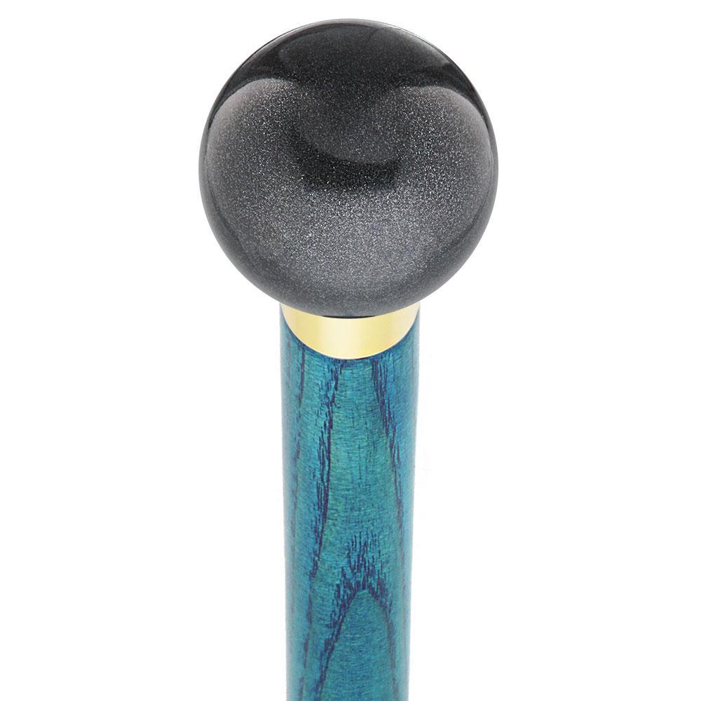 Royal Canes Carbon Graphite Round Knob Cane w/ Custom Color Ash Shaft & Collar