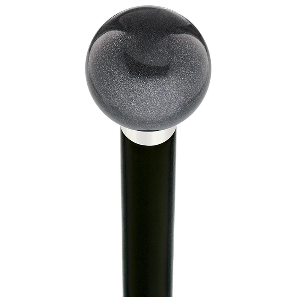 Royal Canes Carbon Graphite Round Knob Cane w/ Custom Wood Shaft & Collar