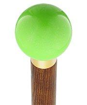 Royal Canes Green Apple Metallic Round Knob Cane w/ Custom Color Ash Shaft & Collar