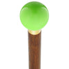 Royal Canes Green Apple Metallic Round Knob Cane w/ Custom Color Ash Shaft & Collar