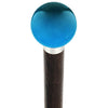 Royal Canes Ocean Blue Metallic Round Knob Cane w/ Custom Wood Shaft & Collar