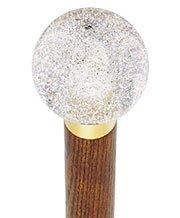 Royal Canes Sparkling Clear Round Knob Cane w/ Custom Color Ash Shaft & Collar