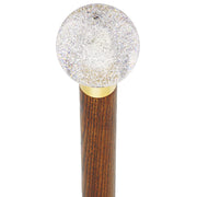 Royal Canes Sparkling Clear Round Knob Cane w/ Custom Color Ash Shaft & Collar