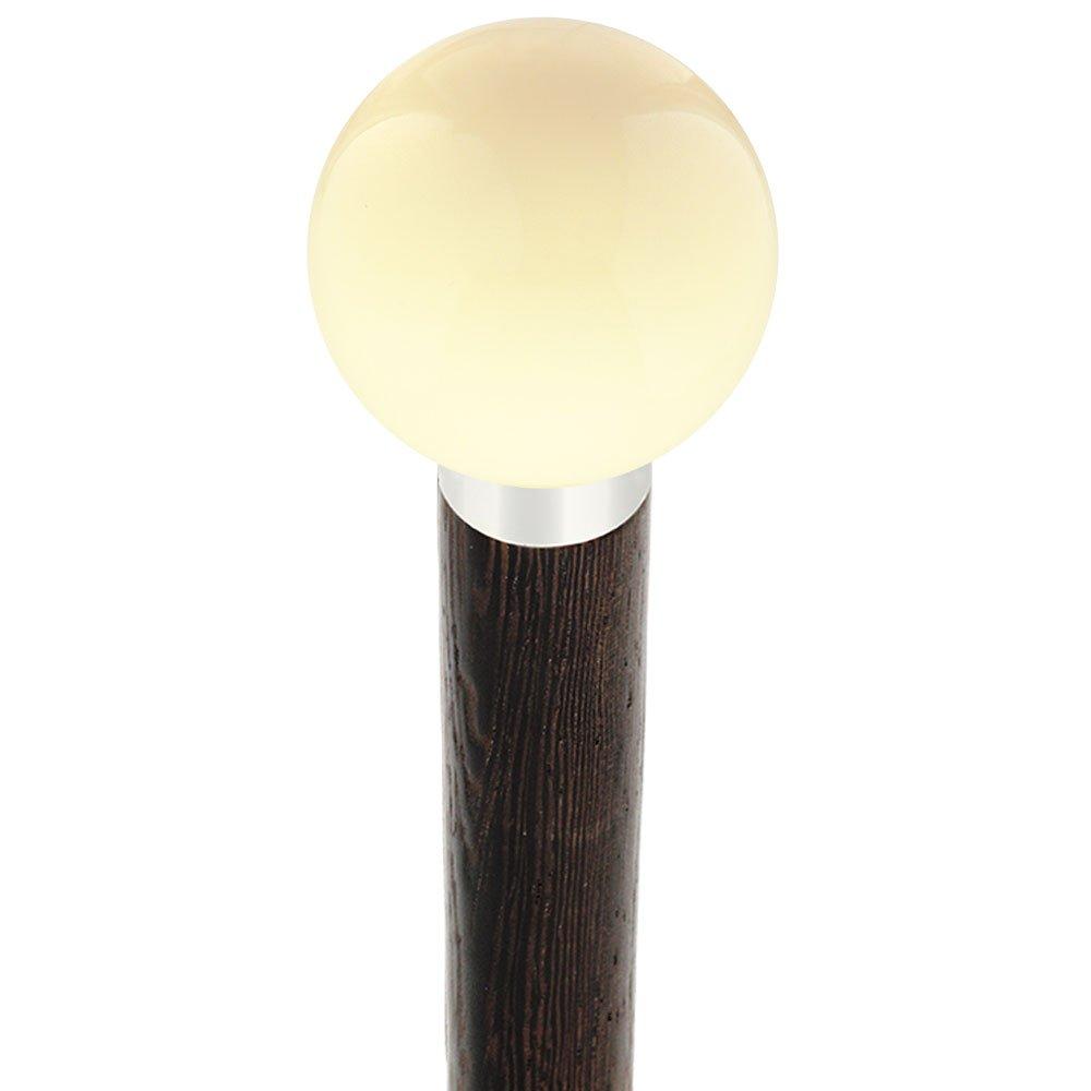 Royal Canes Vanilla Ivory Round Knob Cane w/ Custom Wood Shaft & Collar
