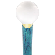 Royal Canes Winter White Round Knob Cane w/ Custom Color Ash Shaft & Collar