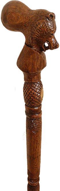 Royal Canes Bear Head Artisan Intricate Handcarved Cane