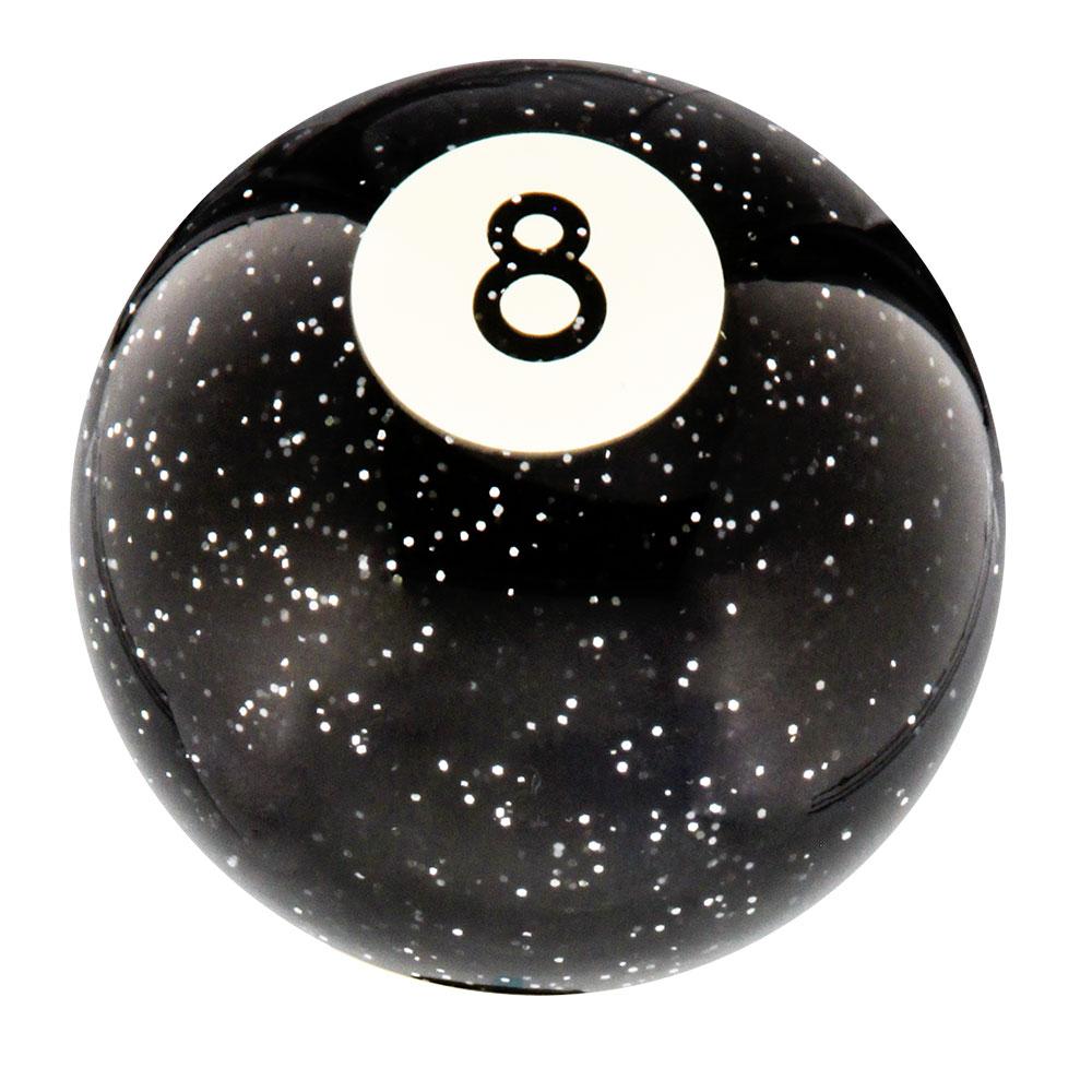 Royal Canes 8 Ball Black Sparkle Round Knob Cane w/ Custom Wood Shaft & Collar
