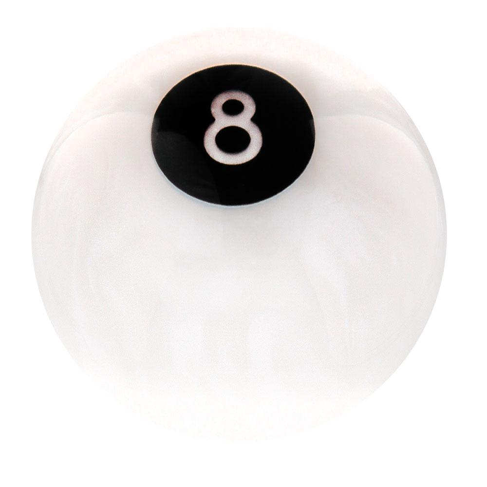 Royal Canes 8 Ball White Pearl Round Knob Cane w/ Custom Color Ash Shaft & Collar