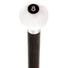 Royal Canes 8 Ball White Pearl Round Knob Cane w/ Custom Wood Shaft & Collar