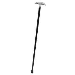 Royal Canes Chrome Plated Double Eagle T-Handle Walking Cane With Black Beechwood Shaft