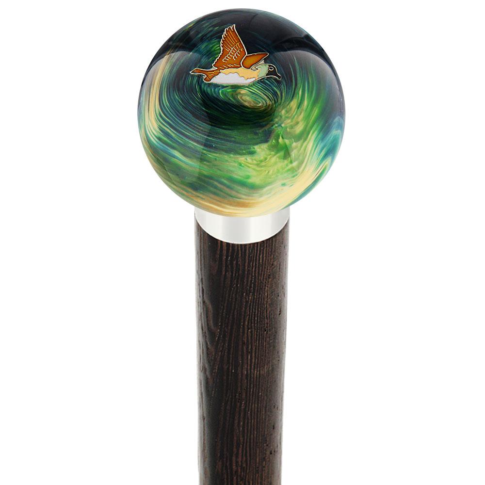 Royal Canes Flying Duck Camo Round Knob Cane w/ Custom Wood Shaft & Collar