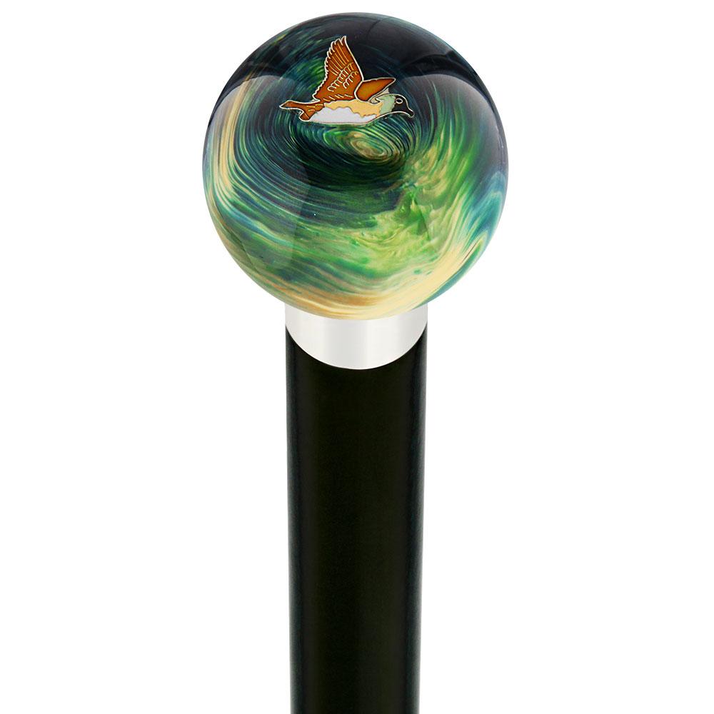 Royal Canes Flying Duck Camo Round Knob Cane w/ Custom Wood Shaft & Collar
