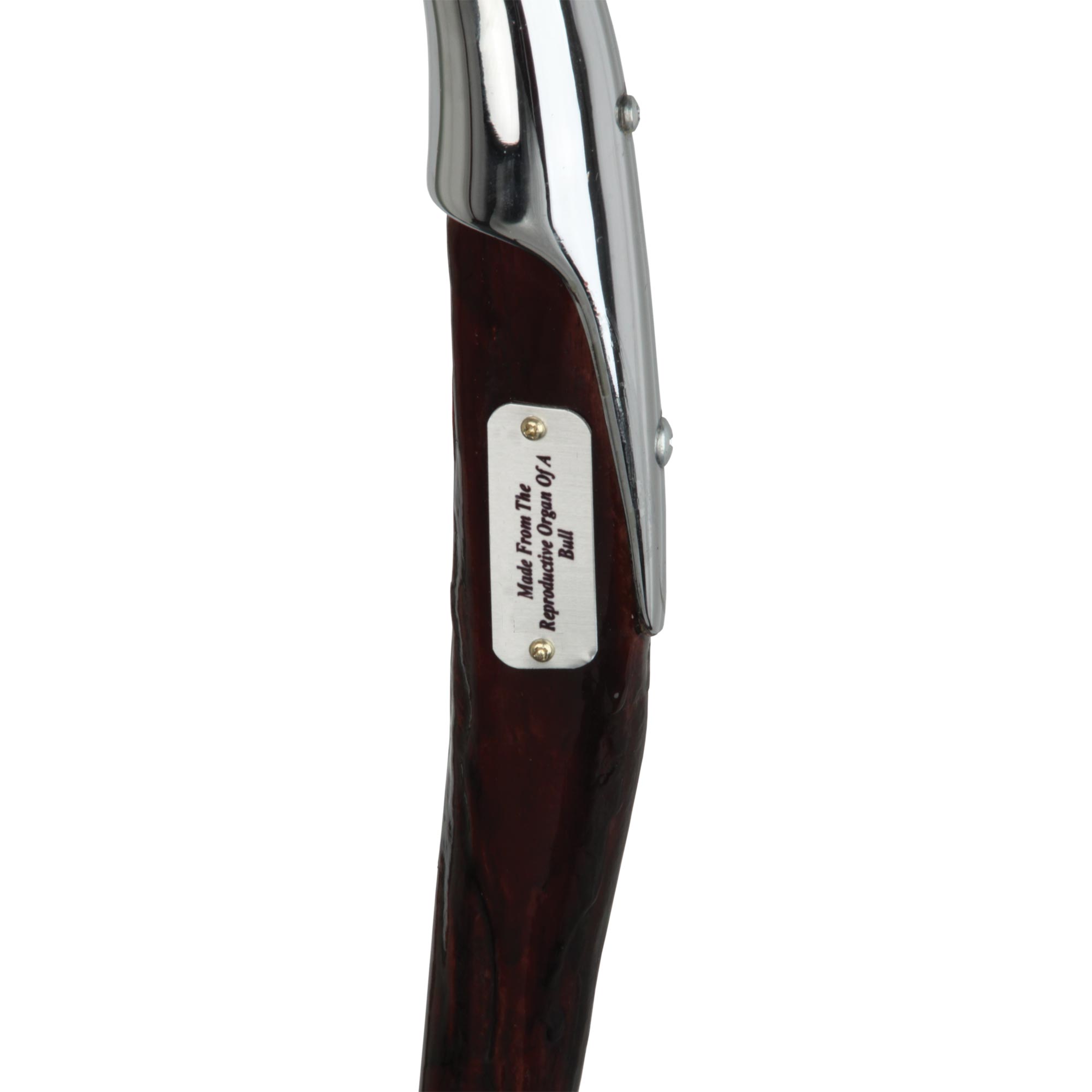 Royal Canes Bull Penis Silver Hame Handle Walking Cane
