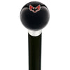 Royal Canes Licensed Firebird Emblem Black Round Knob Cane w/ Custom Wood Shaft & Collar