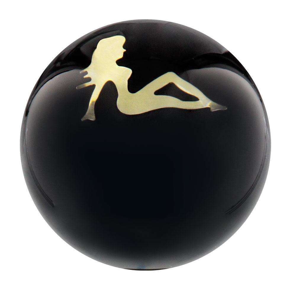 Royal Canes Mudflag Trucker Girl Black Round Knob Cane w/ Custom Color Ash Shaft & Collar