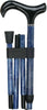 Royal Canes Carbon Fiber Blue Jean Denim Derby Walking Cane With Folding Adjustable Carbon Fiber Shaft - Collar