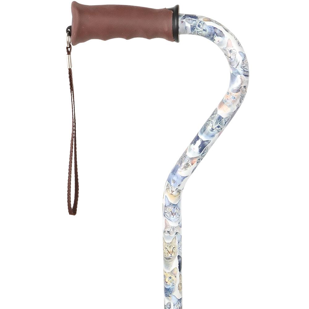 Adorable Cats Convertible Quad Base Walking Cane with Comfort Grip
