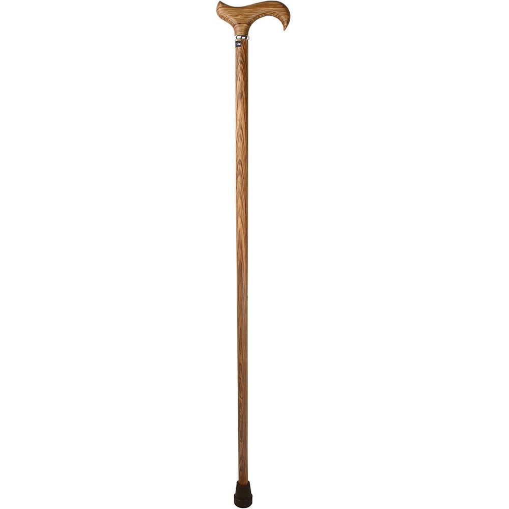 Royal Canes Genuine Zebrano Derby Walking Cane With Zebrano Shaft And Silver Collar