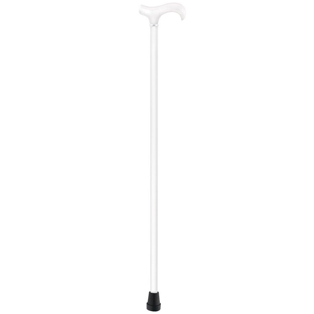 Royal Canes White Derby Handle Walking Cane with Beechwood Wood Shaft and Silver Collar