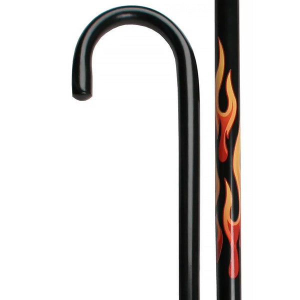 Royal Canes House Flame Tourist Walking Cane with Black Beechwood Shaft