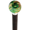 Royal Canes Emerald Dream Pearl Round Knob Cane w/ Custom Wood Shaft & Collar